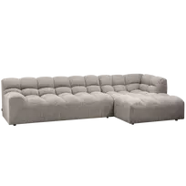 Kampinė sofa Allure, dešinė, 79 x 324 x 165 cm, audinys, ruda clay melange