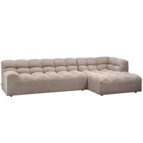 Kampinė sofa Allure, dešinė, 79 x 324 x 165 cm, audinys, ruda