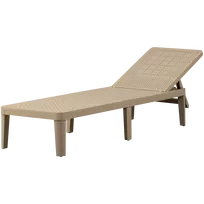 Lauko gultas Jinte, 29 x 55 x 191 cm, plastikas, smėlio
