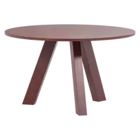 Valgomojo stalas Rhonda, Ø129 cm, 75 cm, ąžuolas, bordo
