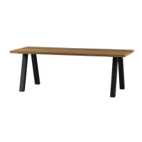 Lauko stalas Tablo, 75 x 210 x 81 cm, medis, natūrali, su A formos kojomis