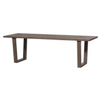 Lauko stalas Bear, 75 x 240 x 87 cm, aliuminis, ruda