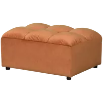 Pufas Allure, 48 x 100 x 70 cm, aksomas, ruda