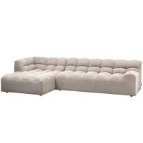 Kampinė sofa Allure, kairė, 79 x 324 x 165 cm, audinys, natūrali