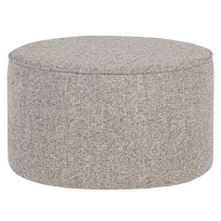 Pufas Sara, žemas, Ø60 cm, 36 cm, audinys, natūrali