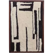 Sienos dekoras Anka, 90 x 60 x 10 cm, medvilnė, juoda / balta
