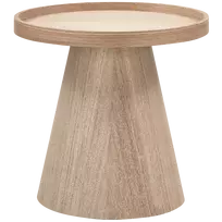 Šoninis staliukas Maud, Ø39 cm, 38 cm, MDF, natūrali
