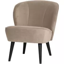 Fotelis Sara, 71 x 59 x 70 cm, aksomas, chaki