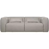 Sofa Bean, 73 x 242 x 96 cm, 3,5 vietų, audinys, šviesiai pilka, su pagalvėmis