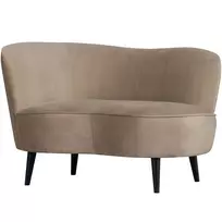 Fotelis Sara lounge, 71 x 112 x 81 cm, kairė, aksomas, chaki