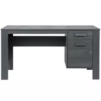 Rašomasis stalas Dennis, 74 x 141 x 59 cm, pilka