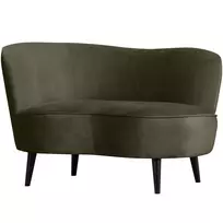 Fotelis Sara lounge, 71 x 112 x 81 cm, kairė, aksomas, žalia