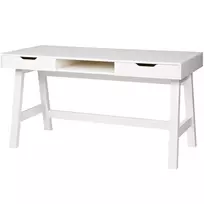 Rašomasis stalas Nikki, 75 x 140 x 62 cm, pušis, balta