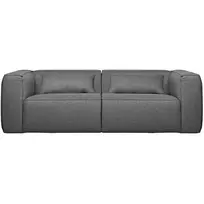 Sofa Bean, 73 x 242 x 96 cm, 3,5 vietų, audinys, pilka, su pagalvėmis