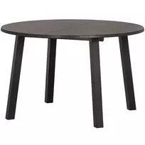 Valgomojo stalas Lange Jan O, Ø120 cm, 75 cm, išskleidžiamas, ąžuolas, juoda