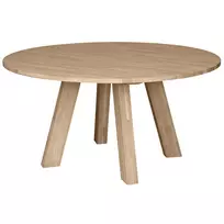 Valgomojo stalas Rhonda XL, Ø150 cm, 75 cm, ąžuolas, natūrali