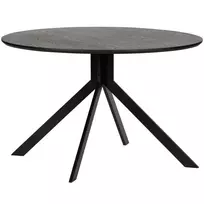 Valgomojo stalas Bruno, Ø120 cm, 75 cm, MDF, juoda