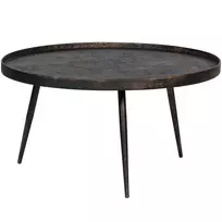 Šoninis staliukas Bounds XL, Ø76 cm, 37 cm, medis / metalas, aukso