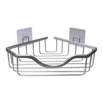 Su montavimu be gręžimo/kampinė blizgios sidabrinės spalvos iš aliuminio vonios lentyna Filaire Aluminium – douceur d'intérieur
