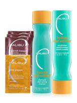 MALIBU C Drėkinamasis kondicionierius/valomasis šampūnas dažytiems plaukams (2x266 ml) ir kt. HYDRATE COLOR WELLNESS COLLECTION