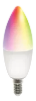 DELTACO SMART HOME LED lamp, E14, WiFI 2.4GHz, 5W, 470lm, dimmable, 2700K-6500K, 220-240V, RGB SH-LE14RGB