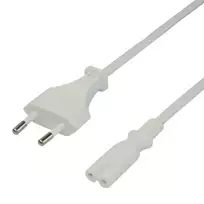 Maitinimo laidas DELTACO CEE 7/16 - C7, 3,0m, baltas / 1902294