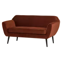 Sofa Rocco, 75 x 150 x 82 cm, aksomas, ruda