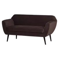 Sofa Rocco, 75 x 150 x 82 cm, aksomas, tamsiai ruda