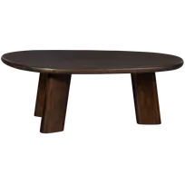 Kavos staliukas Roundly, 40 x 110 x 60 cm, mango medis, tamsiai ruda