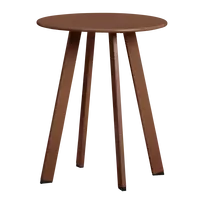 Lauko šoninis staliukas Fer, Ø40 cm, 49 cm, metalas, ruda