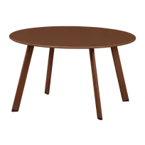 Lauko šoninis staliukas Fer, Ø70 cm, 40 cm, metalas, ruda
