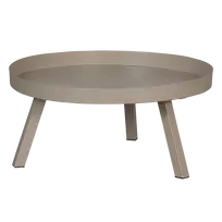Lauko šoninis staliukas Sunny, Ø68 cm, 35 cm, metalas, pilka