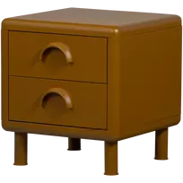 Komoda / naktinis staliukas Tours, 2 stalčiai, 51 x 45 x 42 cm, MDF / melaminas, smėlio