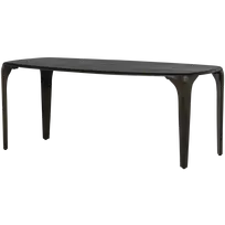 Valgomojo stalas Fiore, 76 x 190 x 95 cm, mango medis, ruda