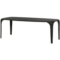 Valgomojo stalas Fiore, 76 x 230 x 95 cm, mango medis, ruda