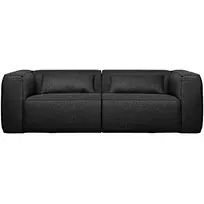 Sofa Bean, 73 x 242 x 96 cm, 3,5 vietų, audinys, tamsiai pilka, su pagalvėmis
