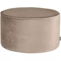 Pufas Sara, žemas, Ø60 cm, 36 cm, aksomas, chaki