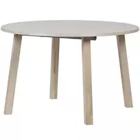Valgomojo stalas Lange Jan O, Ø120 cm, 75 cm, išskleidžiamas, ąžuolas, pilka