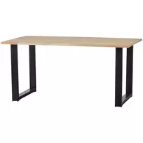 Valgomojo stalas Tablo, 75 x 160 x 90 cm, ąžuolas, su U formos kojomis
