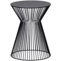 Šoninis staliukas Suus, 46 x 35 x 35 cm, metalas, juoda
