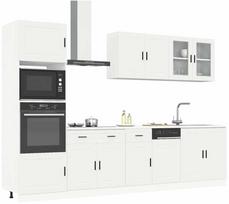 Virtuvinių spintelių komplektas, 7 dalių, Porto, balta