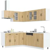 Virtuvinių spintelių komplektas, 11 dalių, Kalmar, ąžuolo