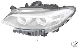 BMW F22 F22 F23 F87 218d 218i priekiniai žibintai LED AHL aukšti dešinieji originalūs 63117469784