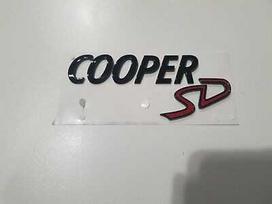 BMW MINI F54 F54 F55 F56 F57 F60 Juodas COOPER SD BAGAŽINĖS EMBLEMA 51142465244 ORIGINALUS