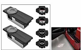 BMW MINI LED prožektorių žibintų rinkinys Durų įėjimo žibintai JCW logotipas Originalūs 63312414106