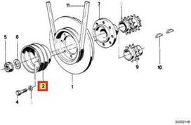 Originalus BMW E24 E32 E34 kupė sedano diržas D=156MM OEM 11231706725