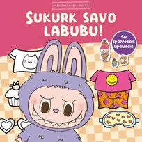 KNYGA Sukurk savo Labubu. Su spalvotais lipdukais