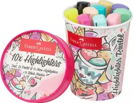 Teksto žymekliai Faber-Castell Ice Kreminis Pastel 10 vnt./pak.