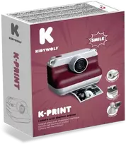 KIDYWOLF KIDYWOLF momentinis fotoaparatas su terminiu spausdinimu, raudonas, K-PRINT-RD