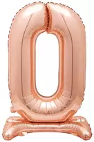 Vario spalvos pastatomas balionas - skaičius 0, 81 cm